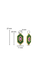Malachite Earring Charms- 9271MA