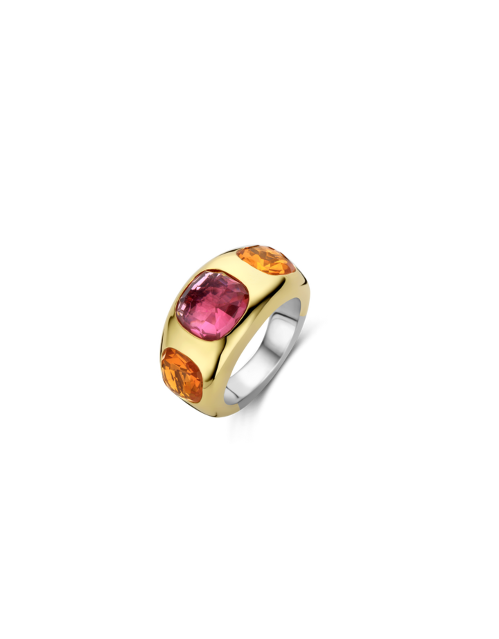 Orange and Pink 3-stone ring- 12285OR/58