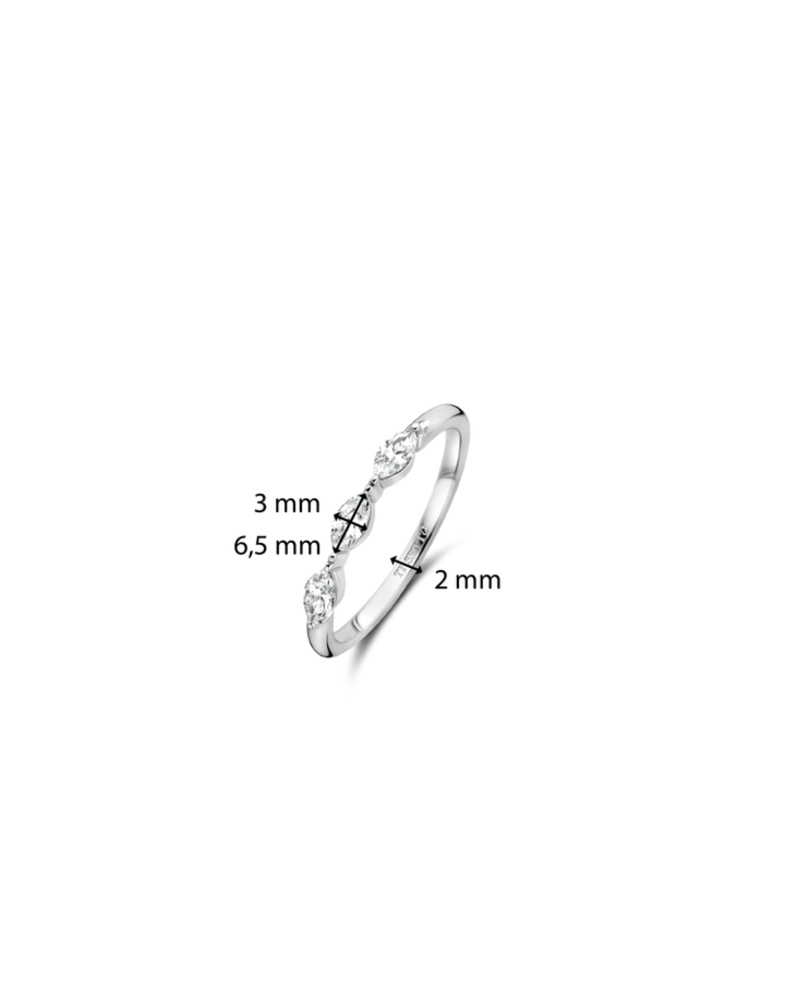3 stone Stackable Marquise Ring- 12297ZI/54