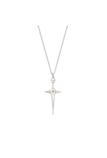 Pearl Cross Necklace- 34034YP/42