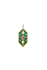 Malachite Jeweled Pendant- 6825MA