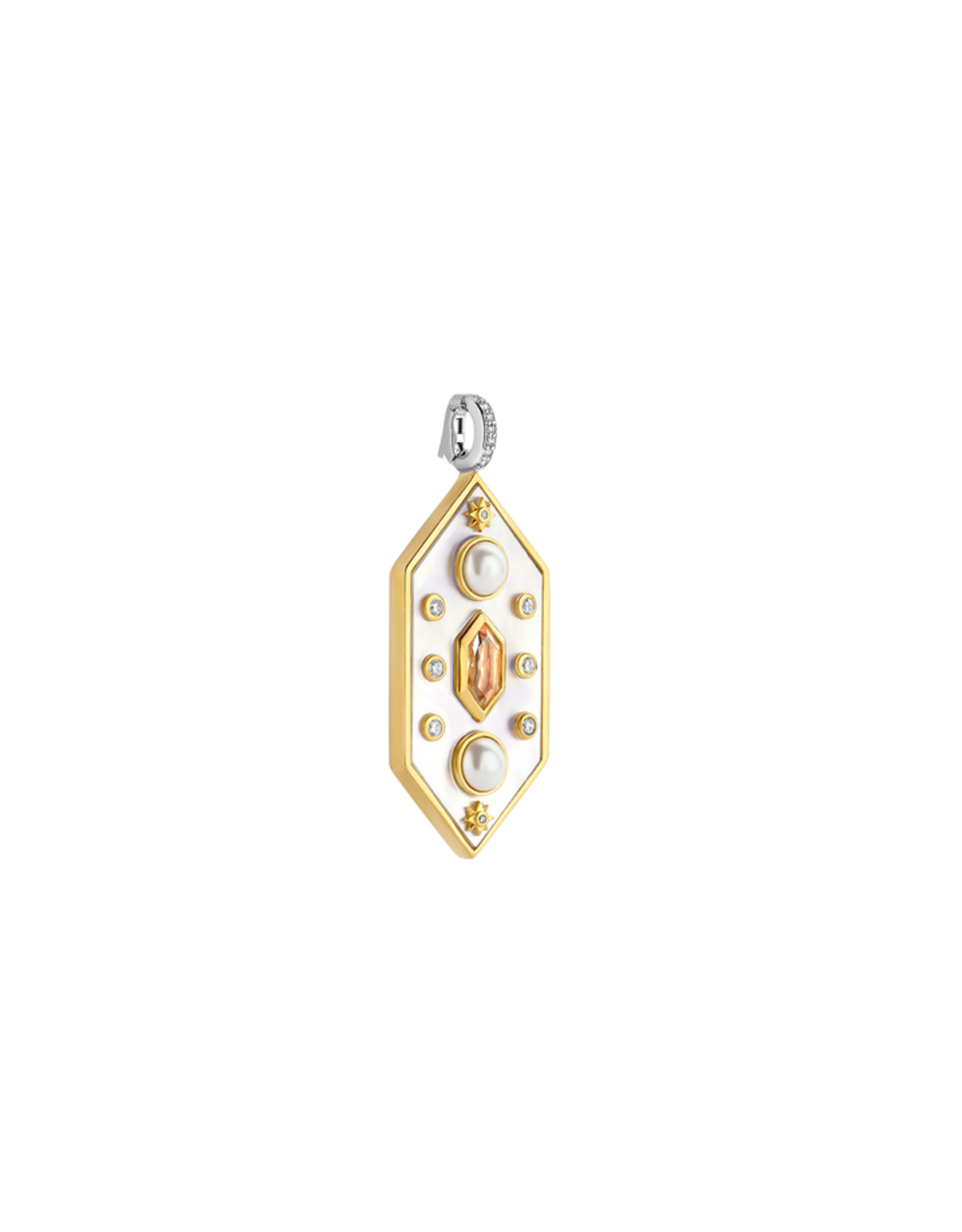 Mother Of Pearl Jeweled Pendant- 6825MW