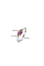 Geometric Vibrant Purple Stone Ring- 12312PU/54