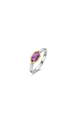Geometric Vibrant Purple Stone Ring- 12312PU/54