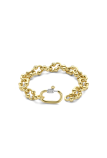 Yellow Gold Plated Chunky Link Bracelet- 23016SY