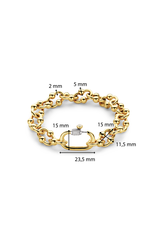 Yellow Gold Plated Chunky Link Bracelet- 23016SY