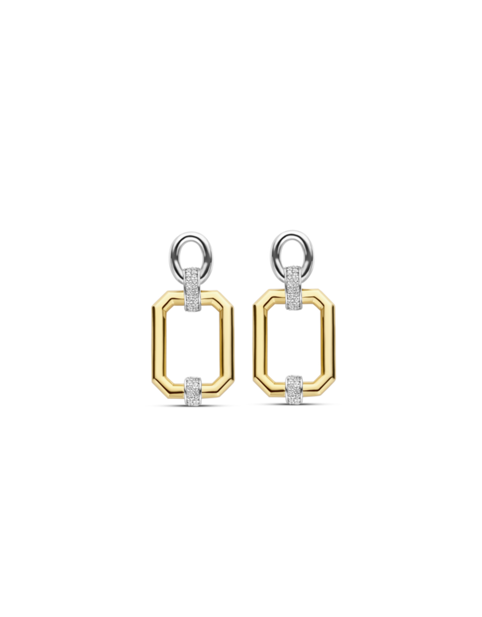 7920ZY- Yellow Plated Geometric Shaped Earrings