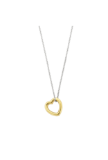 Yellow Plated Heart Necklace- 34022SY/42