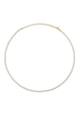 14K Yellow Gold Adjustable Cultured Pearl Strand, P: 4mm