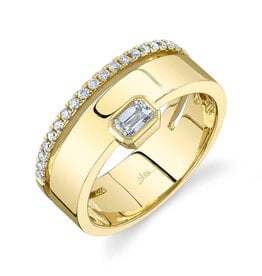 14K Y/G High Polish Gold Diamond Ring