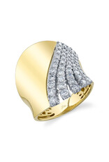 14K Yellow Gold Diamond Fashion Ring, D: 1.18ct