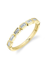 14K Yellow Gold Baguette Diamond Stackable Band, D: 0.35ct