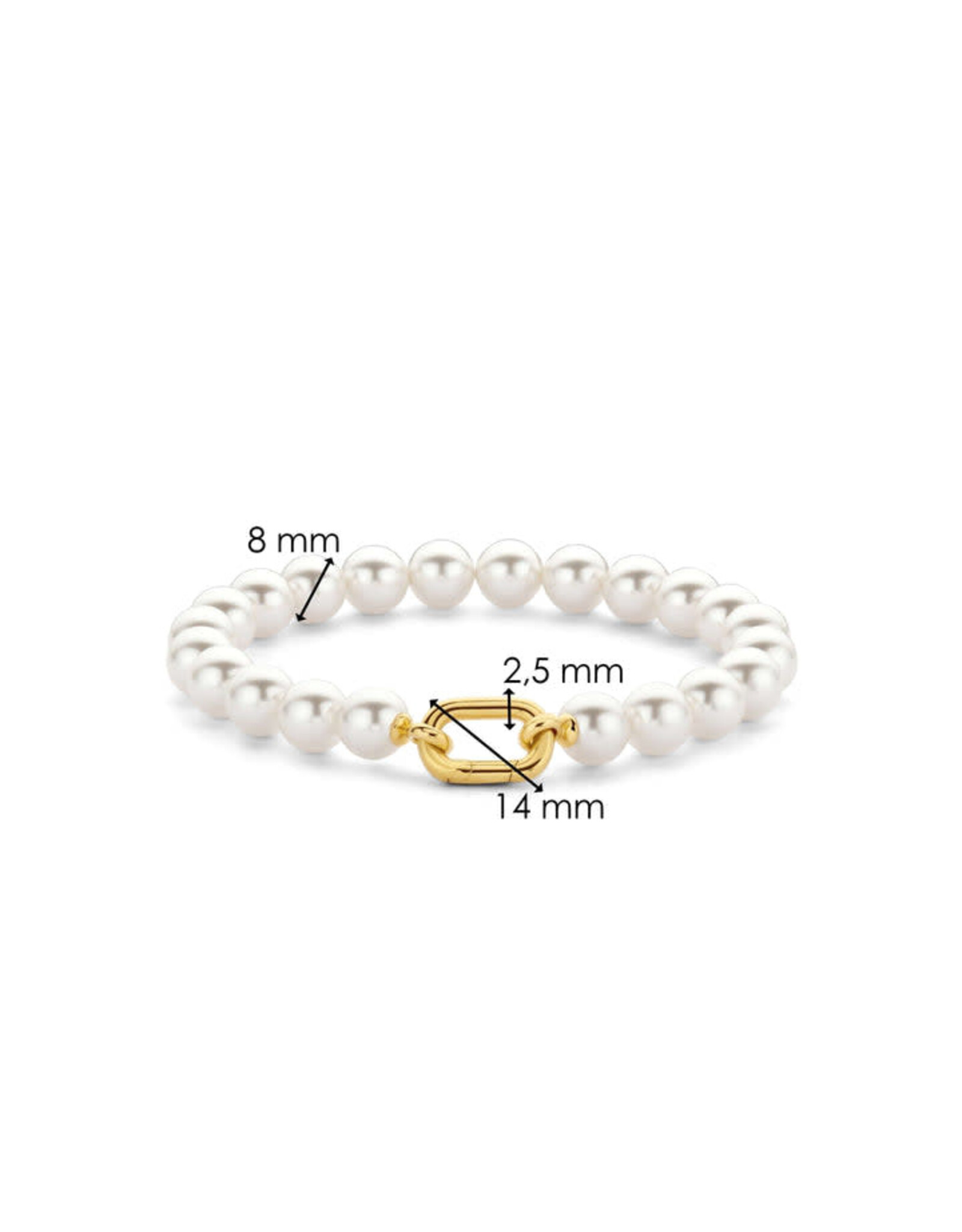Pearl Bracelet with Yellow Gold-Plated Clasp