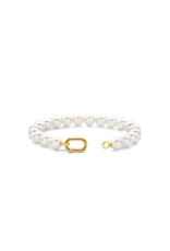Pearl Bracelet with Yellow Gold-Plated Clasp