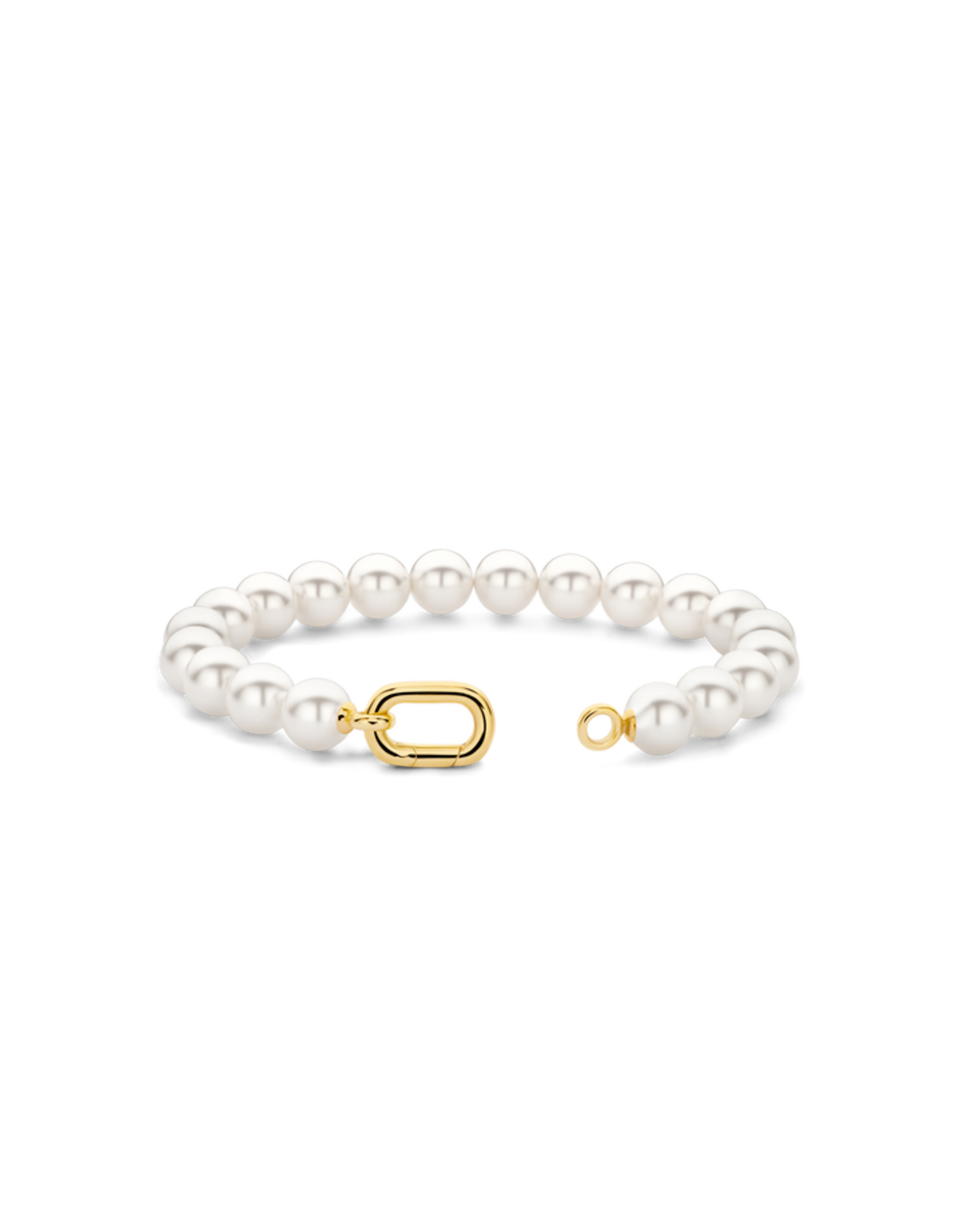 Pearl Bracelet with Yellow Gold-Plated Clasp