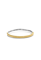 Yellow Gold-Plated Fluted Bangle