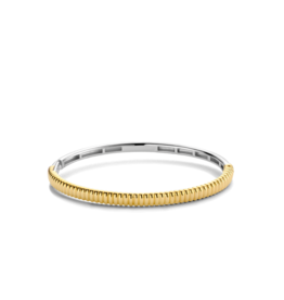Gold-Plated Fluted Bangle