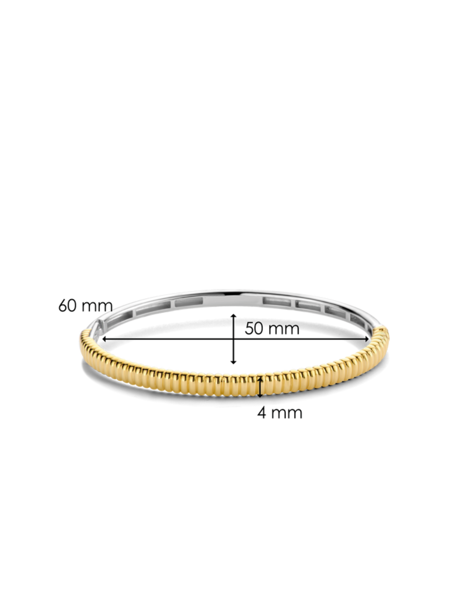 Yellow Gold-Plated Fluted Bangle