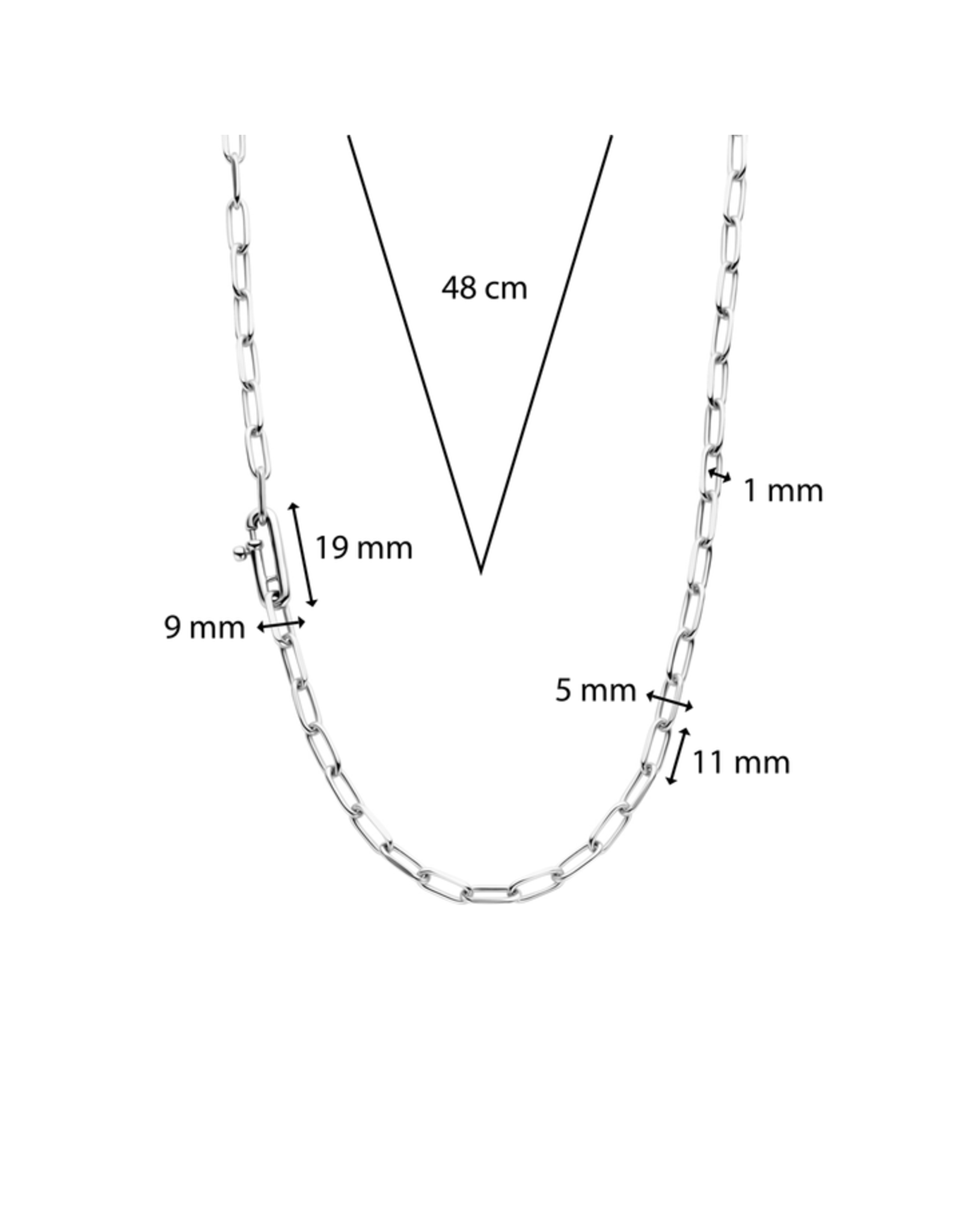 Silver Lightweight Paperclip Necklace