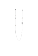 Long Silver Accented Necklace