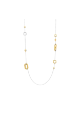 Long Yellow Gold-Plated Accented Necklace