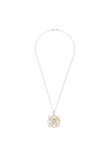 Gold Plated Square Pearl Pendant