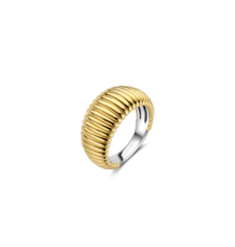 Gold Plated Fluted Ring