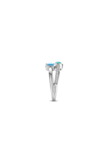 Double Stacked Turquoise and Blue Zirconia Ring