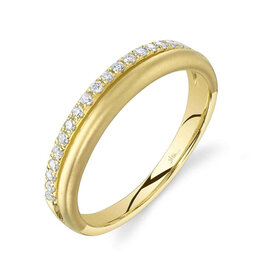 14K Y/G Double Stackable Ring with Diamonds