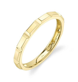 14K Y/G Geometric Stackable Ring