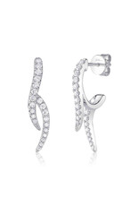 14K White Gold Diamond Fashion Earrings, D: 0.44ct