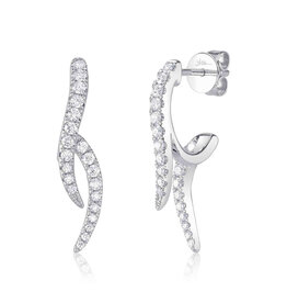 14K W/G Diamond Fashion Earrings
