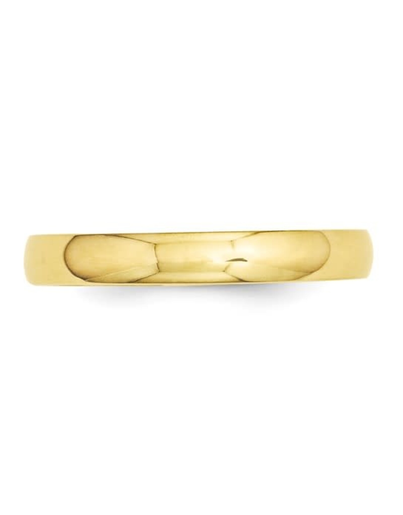 14K Yellow Gold Standard Half Round Band, 3mm