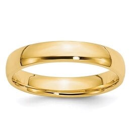 14K Y/G High Polish Wedding Band, 4mm