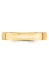 14K Yellow Gold High Polish Wedding Band, 4mm, Size 9