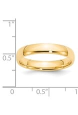 14K Yellow Gold High Polish Wedding Band, 4mm, Size 9