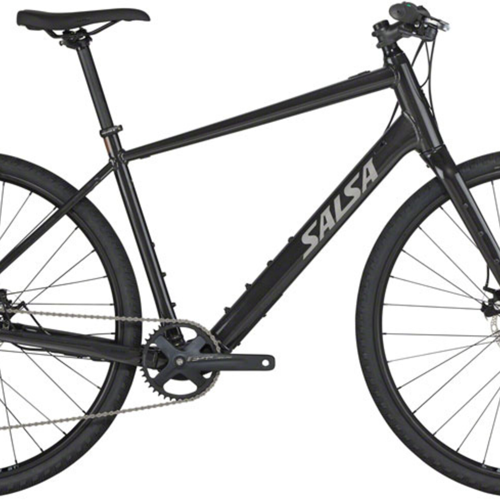 Salsa Salsa Confluence Flat Bar Altus 1x9 Ebike - 700c, Aluminum, Black, Small