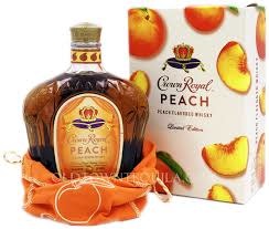 Peach whiskey candle - Crown Peach Bottle - soy wax