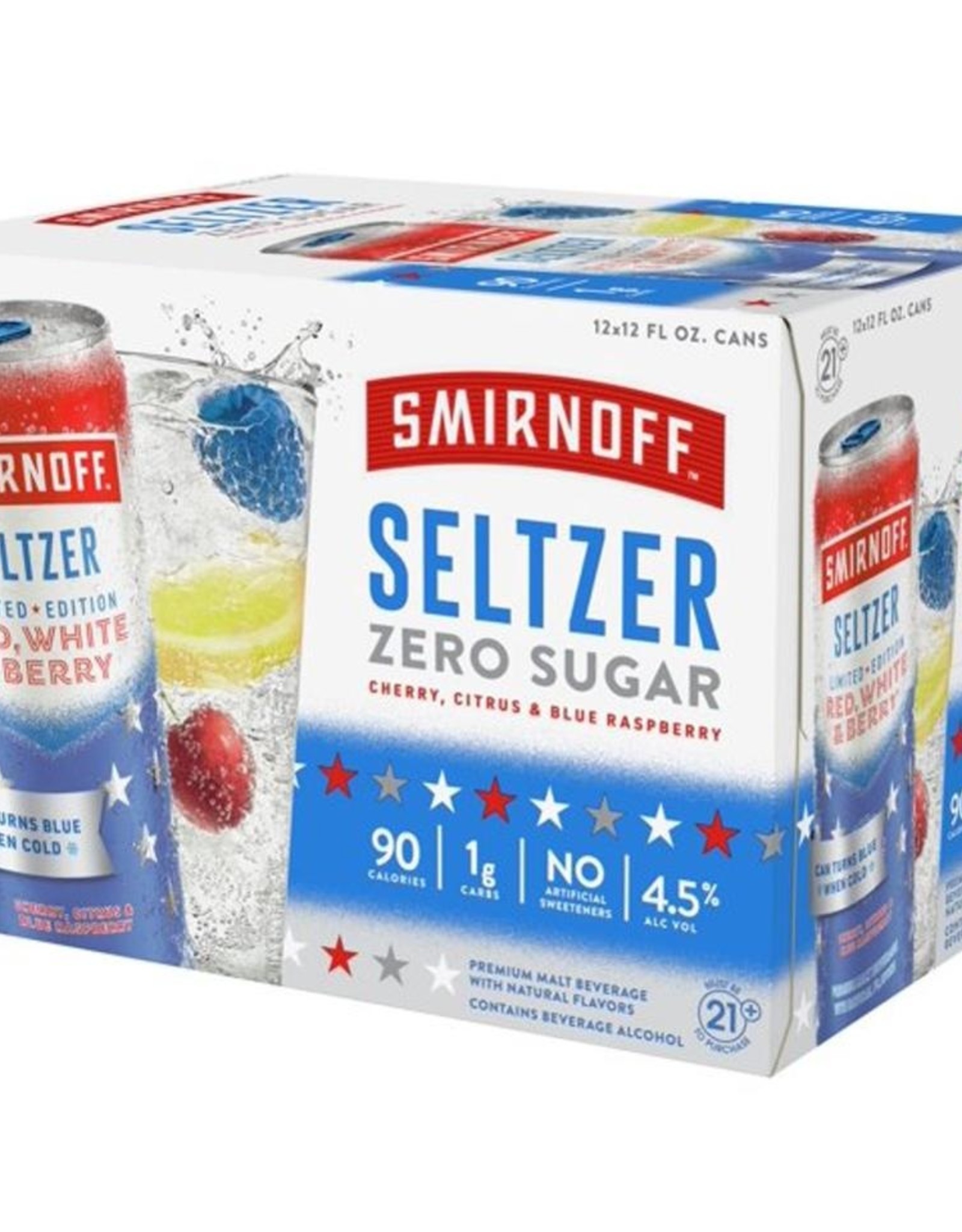 Smirnoff Smirnoff Seltzer Zero Sugar 12pck