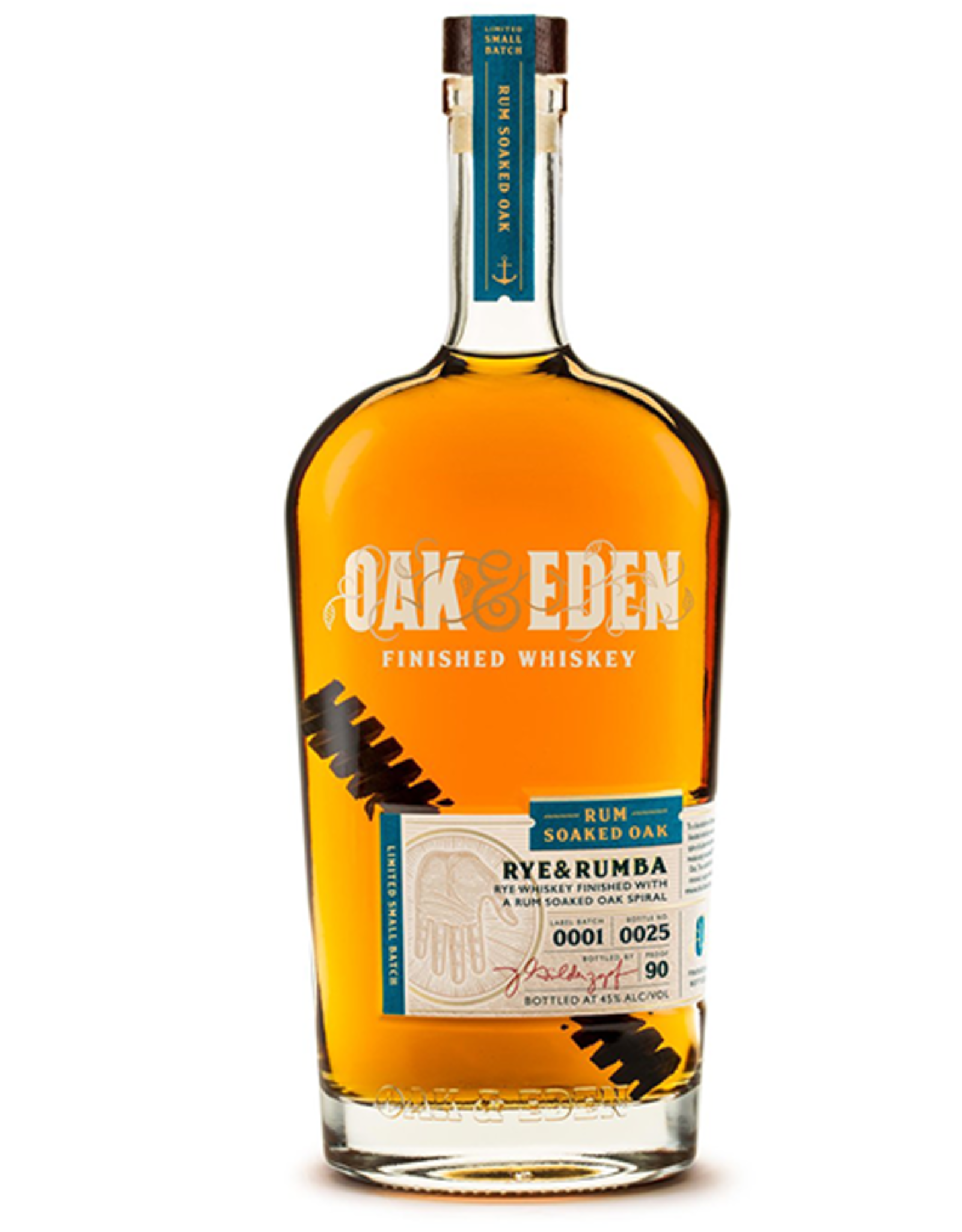 Oak & Eden Oak & Eden Rye rumba Rum soaked Oak 750 ml