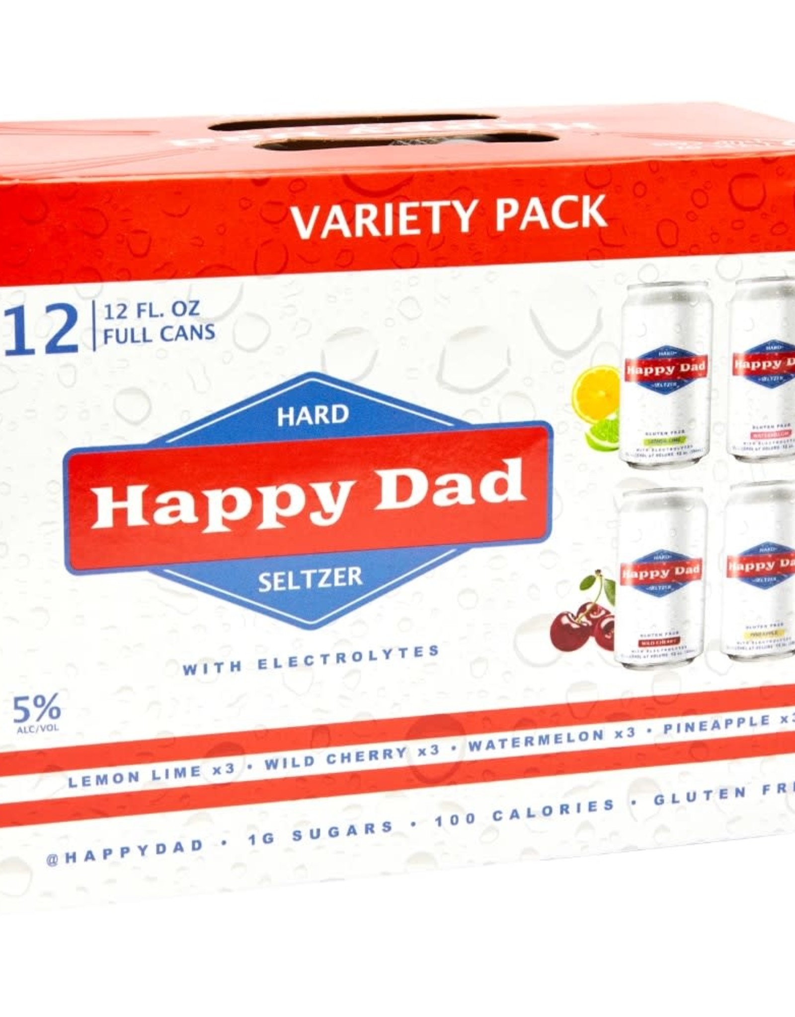 Happy Dad Happy Dad Seltzer Variety Pack  12 Pack