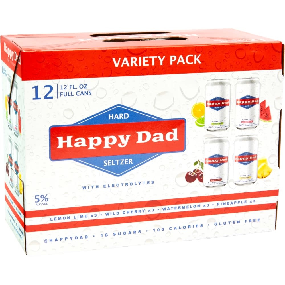Happy Dad Happy Dad Seltzer Variety Pack 12 Pack The Hut Liquor Store