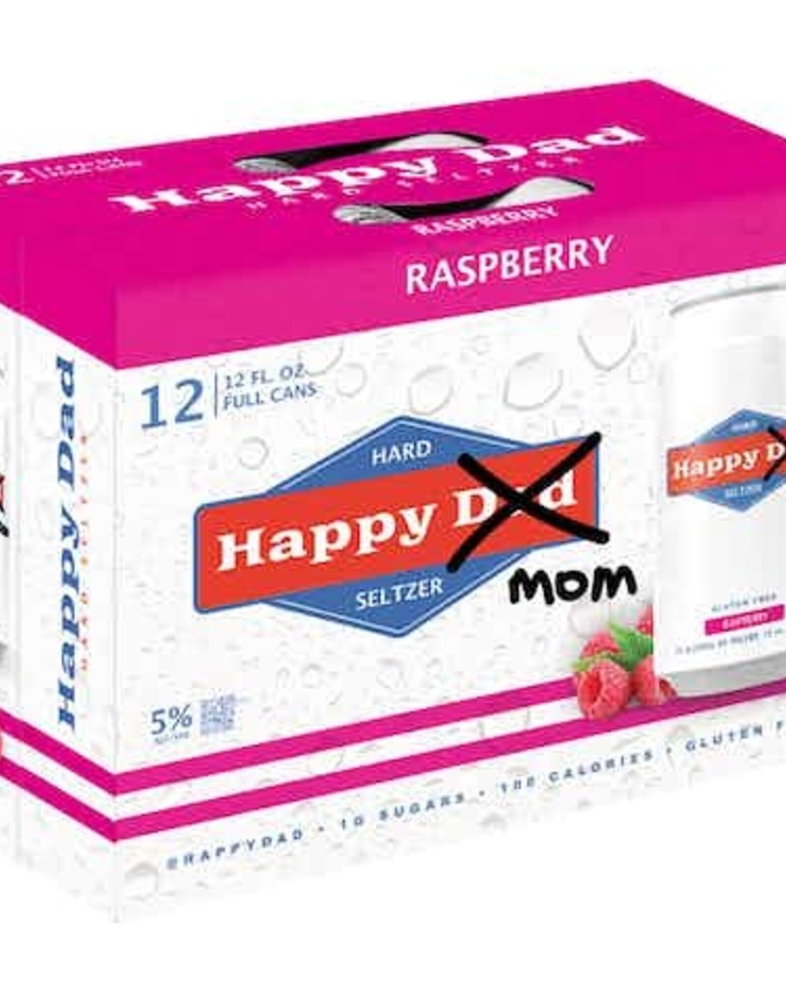 Happy Dad Happy Dad Seltzer Mom Raspberry  Pack  12 Pack