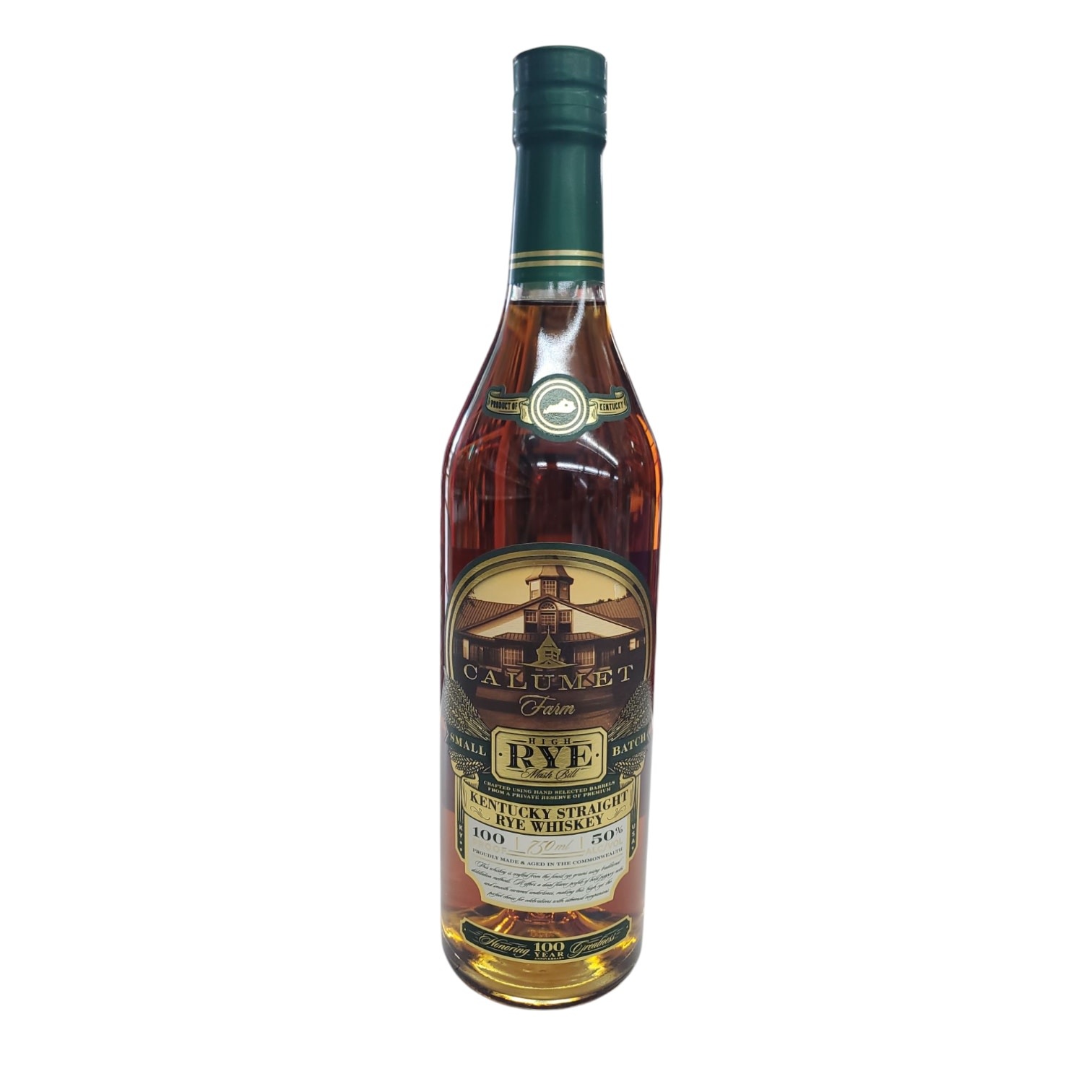 Calumet Farm Small Batch Rye Aged 5 Years 750 mL 100 Proof - The Hut ...