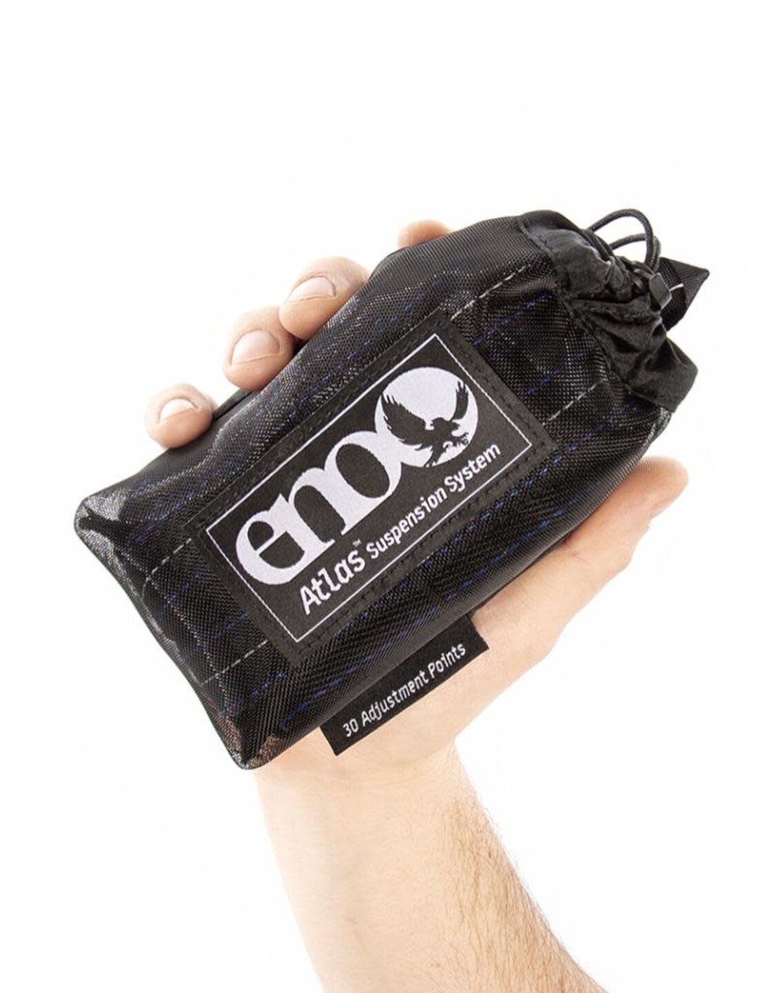 Eno Atlas XL Système De Suspension Hamac – Sans Nœud, 4m De Long, 20 Points D'attache, Noir/bleu Roi