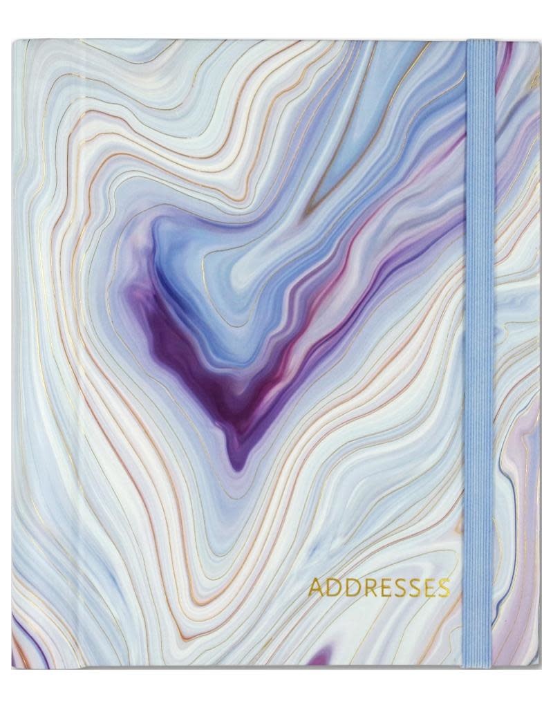 Peter Pauper Blue Agate Address Book