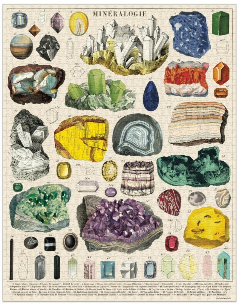 Cavallini Vintage 1000 Piece Puzzle Mineralogie