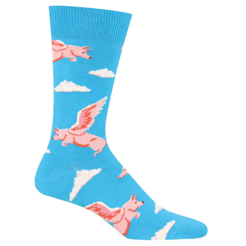 Socksmith Men's Blue Flying Pig Socks