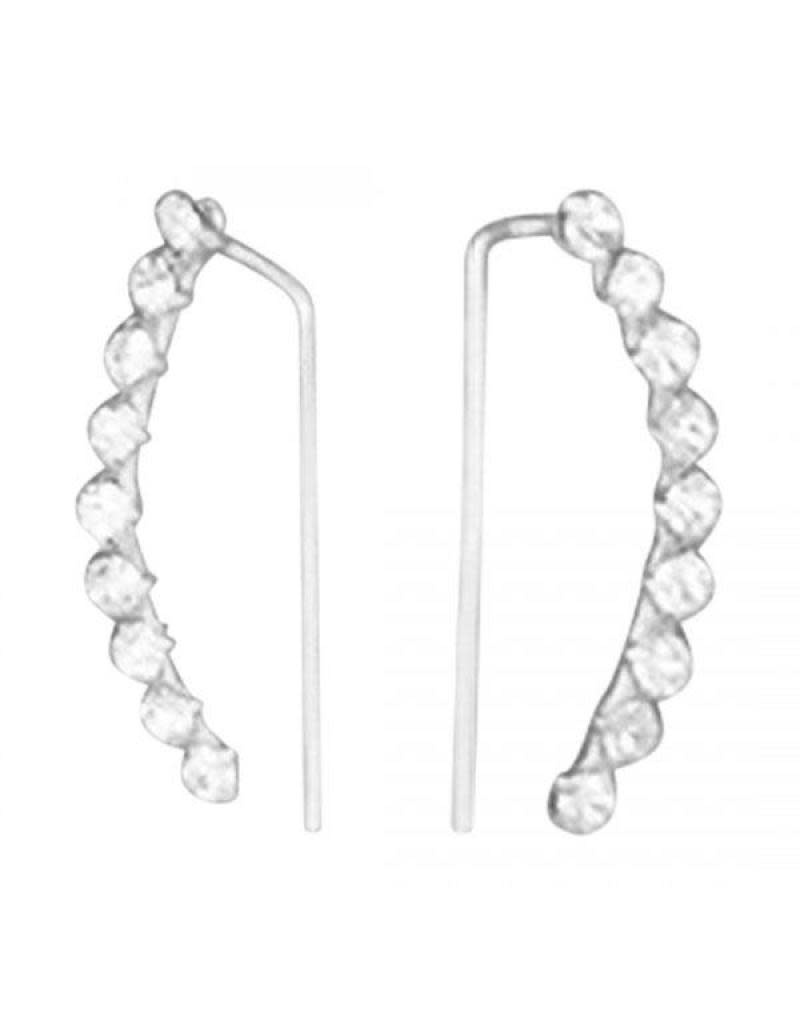 Acomo Jewelry Crystal Curve Ear Climber