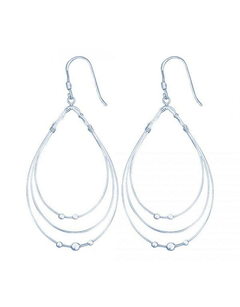 Acomo Jewelry Teardrop Wires with Beads Earring